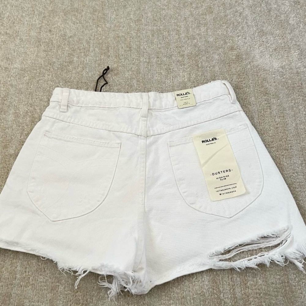 NWOT - Rolla's Duster Short in Layla white high rise cutoff, size 31 US, 13 AUS